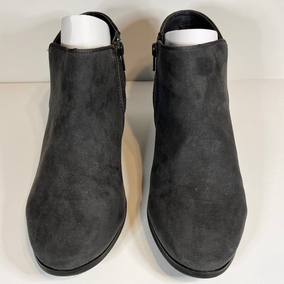 Style & Co Charcoal Wileyy Ankle Booties - 8 Wide - Picture 2 of 6